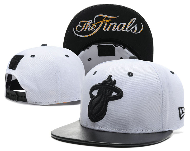 Miami Heat The Finals White Snapback Hat SD 0617